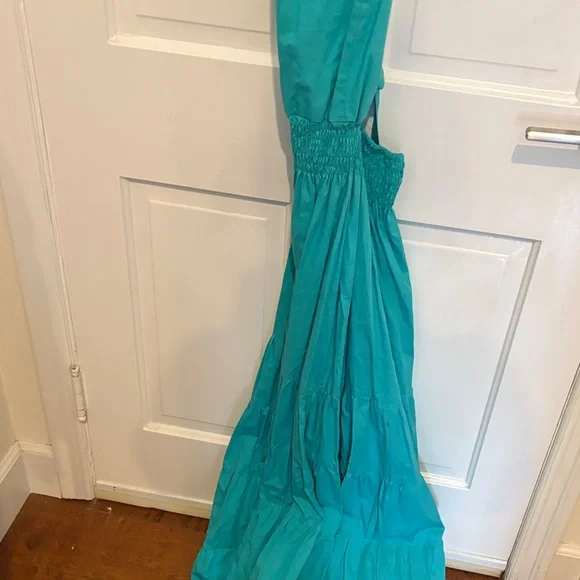 Vibrant Teal Maxi Dress